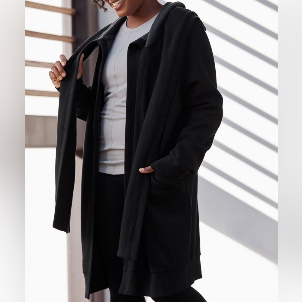 Fabletics Built-in Scarf Fleece Cardigan